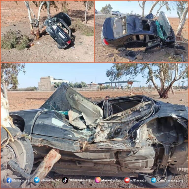 حادث على الأوتوستراد الدولي دمشق – درعا