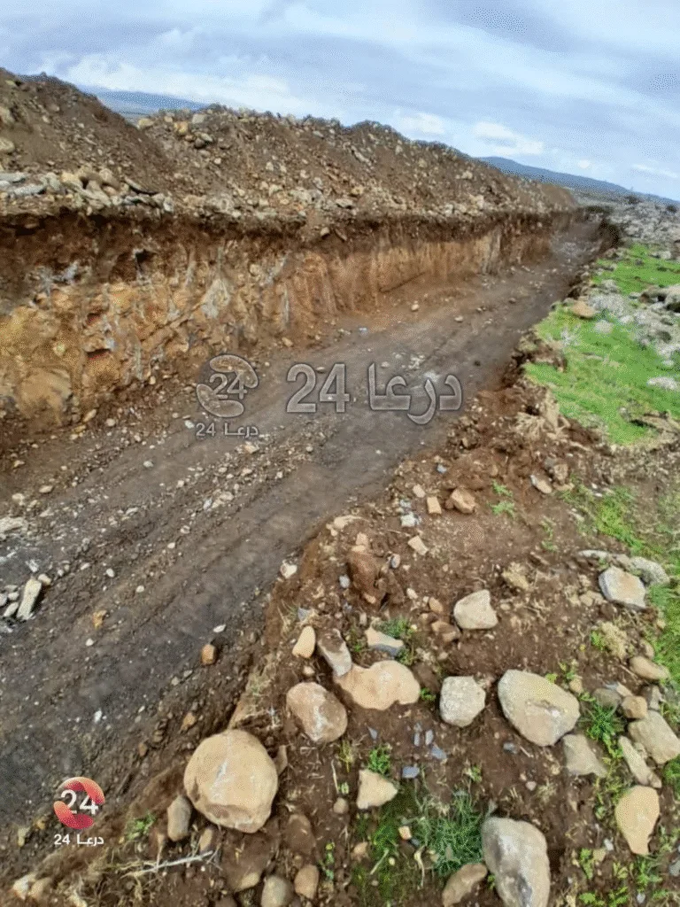 حفريات ضمن مشروع صوفا 53 جنوبي الحميدية في القنيطرة