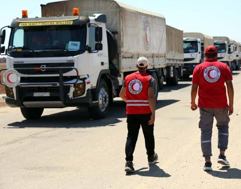 قوافل المساعدات الى السويداء 3
