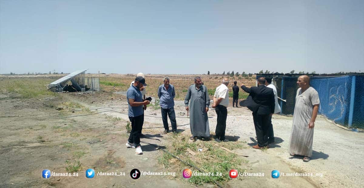 درعا عطشى: أزمة المياه تتزايد كلّ يوم 4 تركيب طاقة شمسية لبئر ماء قديم في قرية كويا