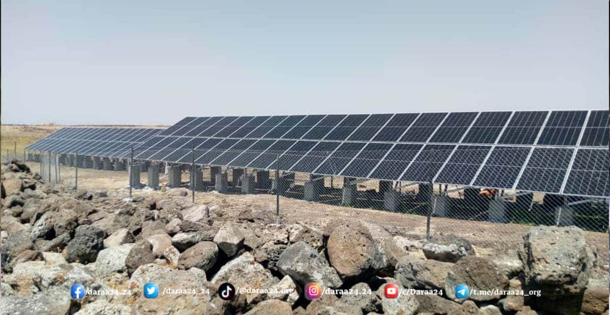 درعا عطشى: أزمة المياه تتزايد كلّ يوم 5 تركيب طاقة شمسية لبئر ماء قديم في قرية كويا