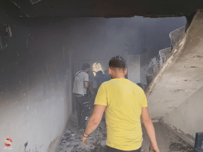 الحرائق في منطقة عناب بريف حماة الغربي تصل إلى المنازل