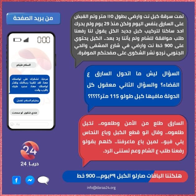 رسائل الاهالي عبر بريد الصفحة