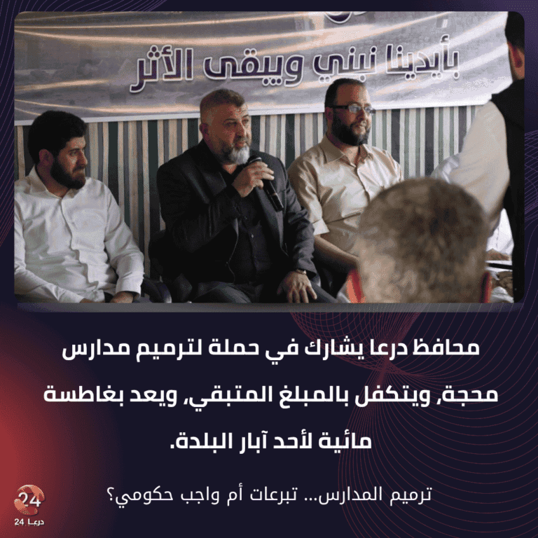محافظ درعا يشارك بحملة تبرعات