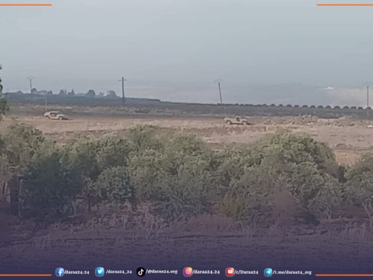 تحركات إسرائيليةوتحليق للطيران في درعا والقنيطرة خلال الساعات الأخيرة 7 توغل إسرائيلي في قرية معرية بمنطقة حوض اليرموك غربي درعا. (19-9-2025)