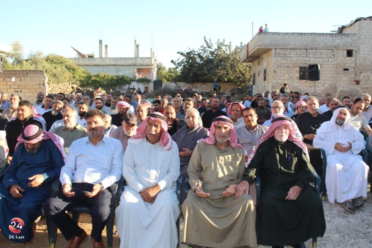 صلح عشائري في مدينة طفس غربي درعا