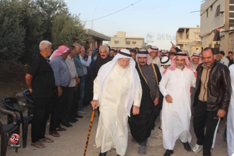 صلح عشائري في مدينة طفس بريف درعا الغربي 4 صلح عشائري في مدينة طفس بريف درعا الغربي