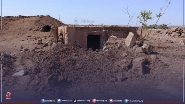 صور لآثار توغل الاحتلال الإسرائيلي في ريف القنيطرة 2 صورة لتوغل الاحتلال في ثكنة عسكرية في كوم محيرس