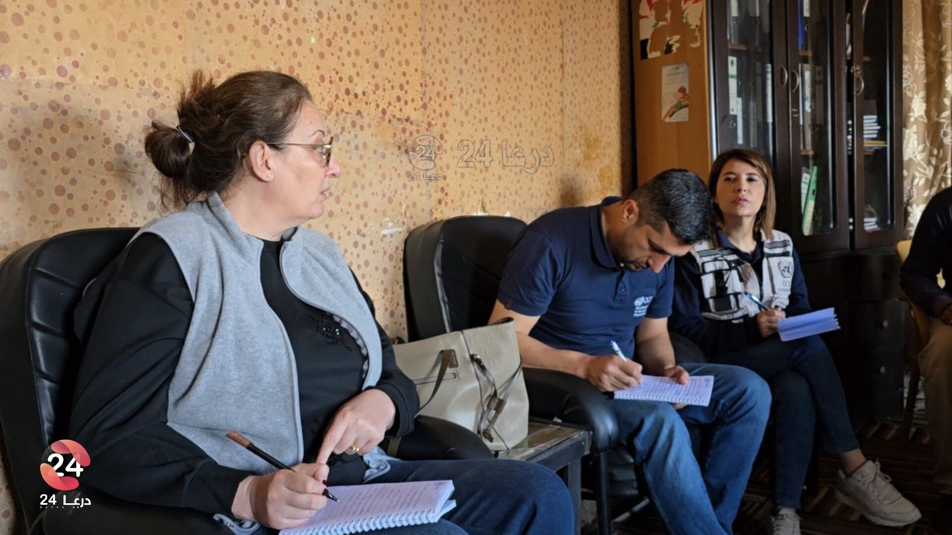 وفد أممي يزور بلدية غدير البستان في ريف القنيطرة 1 وفد أممي