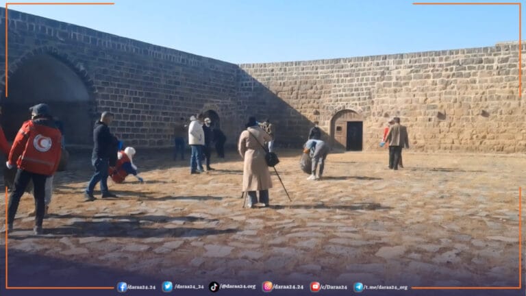 حملة تنظيف لخان أرنبة الأثري وسط القنيطرة