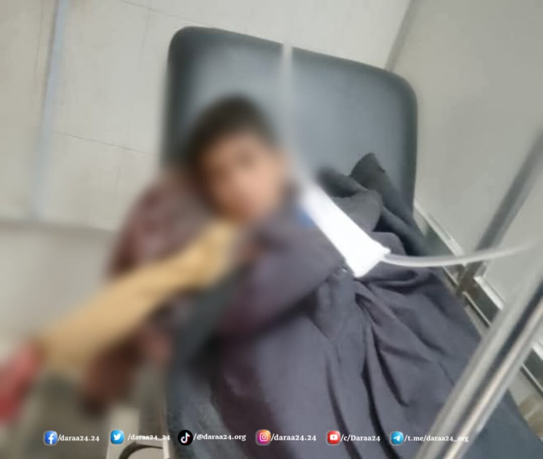 إصابة الطفلين فالح محمد الناصر ومحمد نسيم الناصر، من بلدة السحيلية