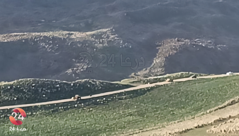 القوات الإسرائيلية أثناء مغادرتها المنطقة