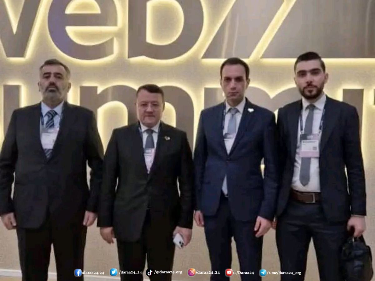 الوفد السوري المشارك في مؤتمر الويب بالدوحة في قطر