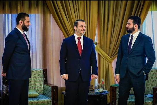 صورة تجمع الرئيس الشرع ووزراء الداخلية والخارجية