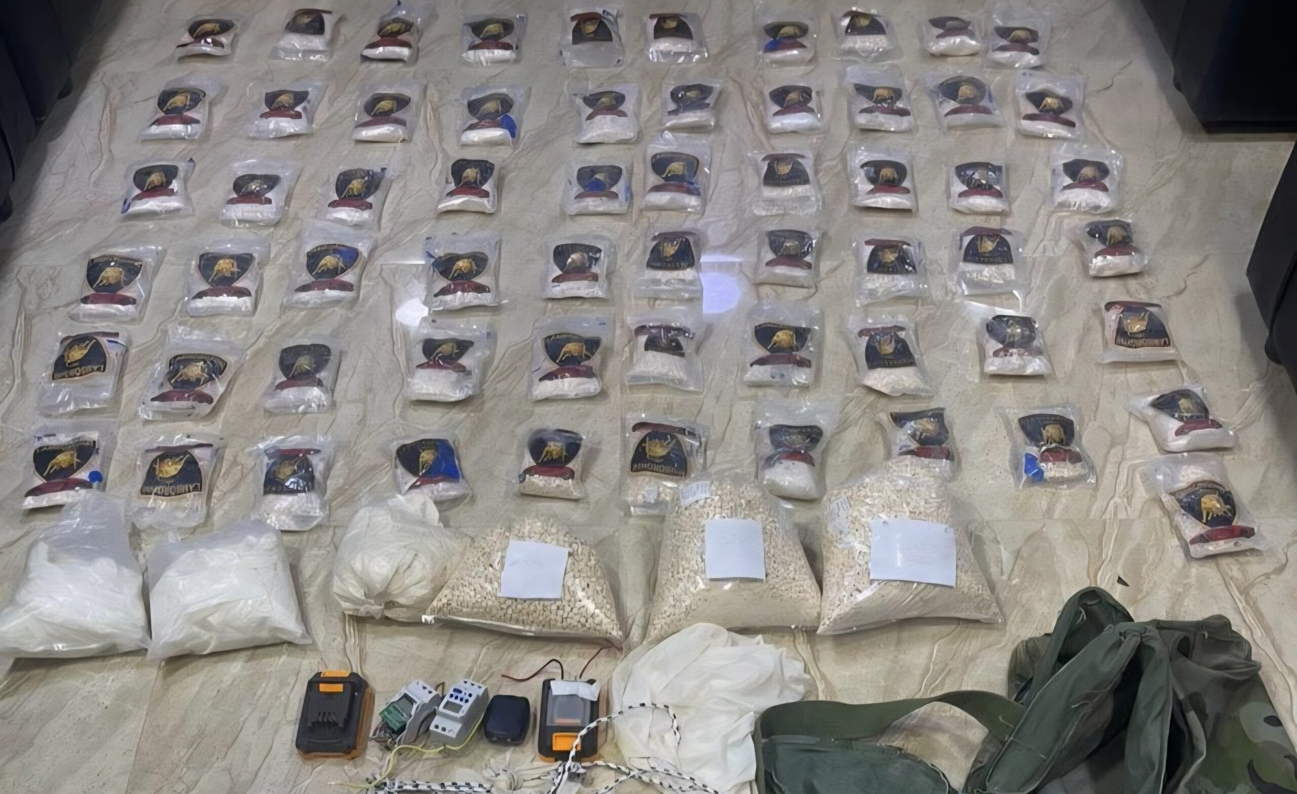 كمية المواد التي ضبطت scaled