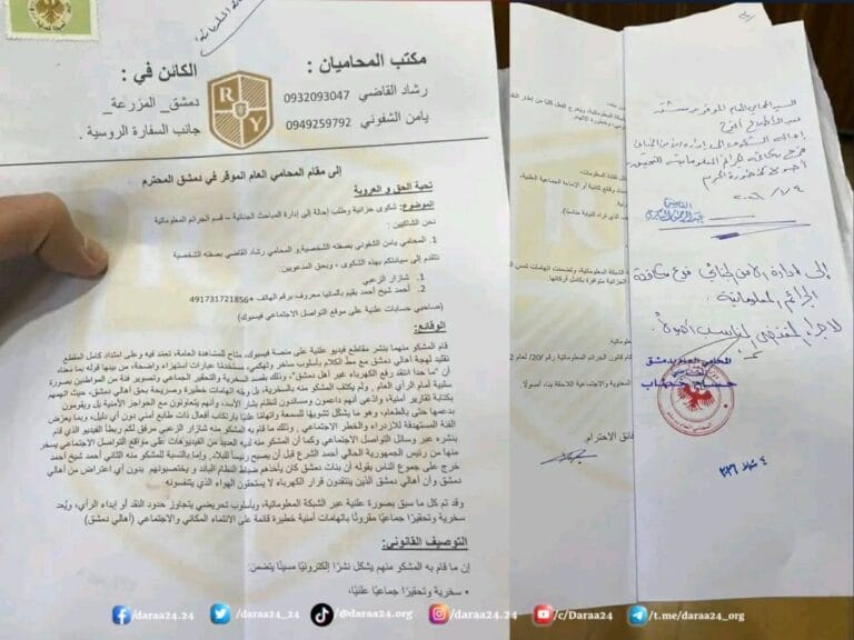 أوراق الدعوة القضائية التي رفعها المحاميان ضد ناشطَين على تيك توك