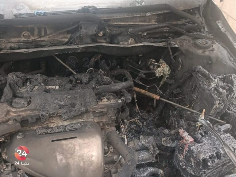 صورة لسيارة الشاب معاوية الصياصنة