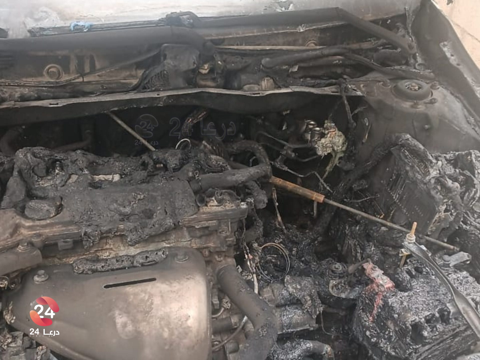 صورة لسيارة الشاب معاوية الصياصنة