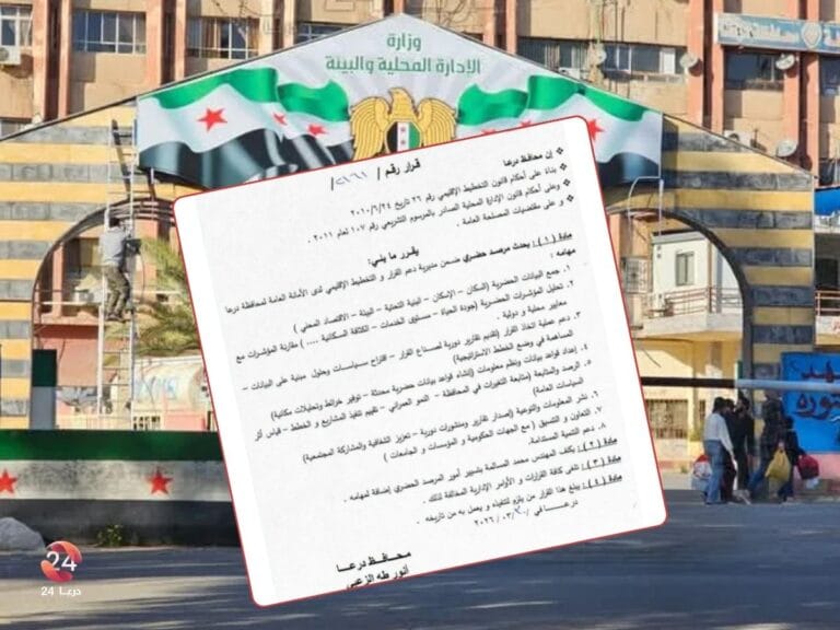 قرار لإحداث مرصد يجمع ويحلّل البيانات في درعا