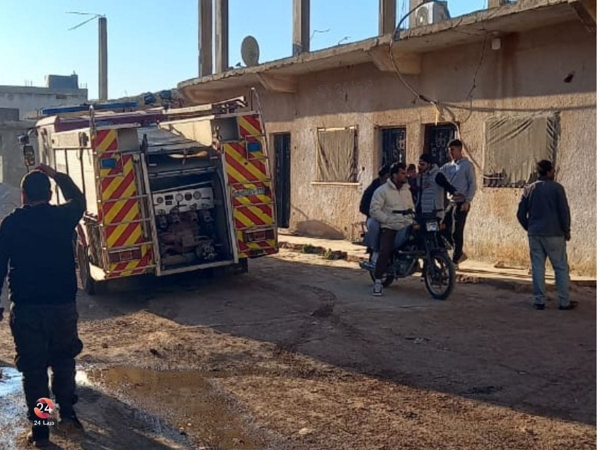 حريق في مدينة الحراك