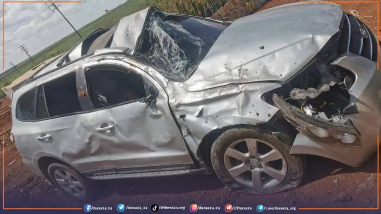 السيارة التي انقلبت على الخيمة