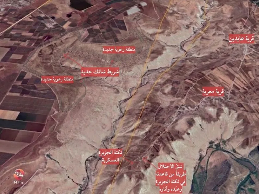 خريطة توضح المنطقة الرعوية التي يسيطر عليها مستوطنون ويسرقون المواشي