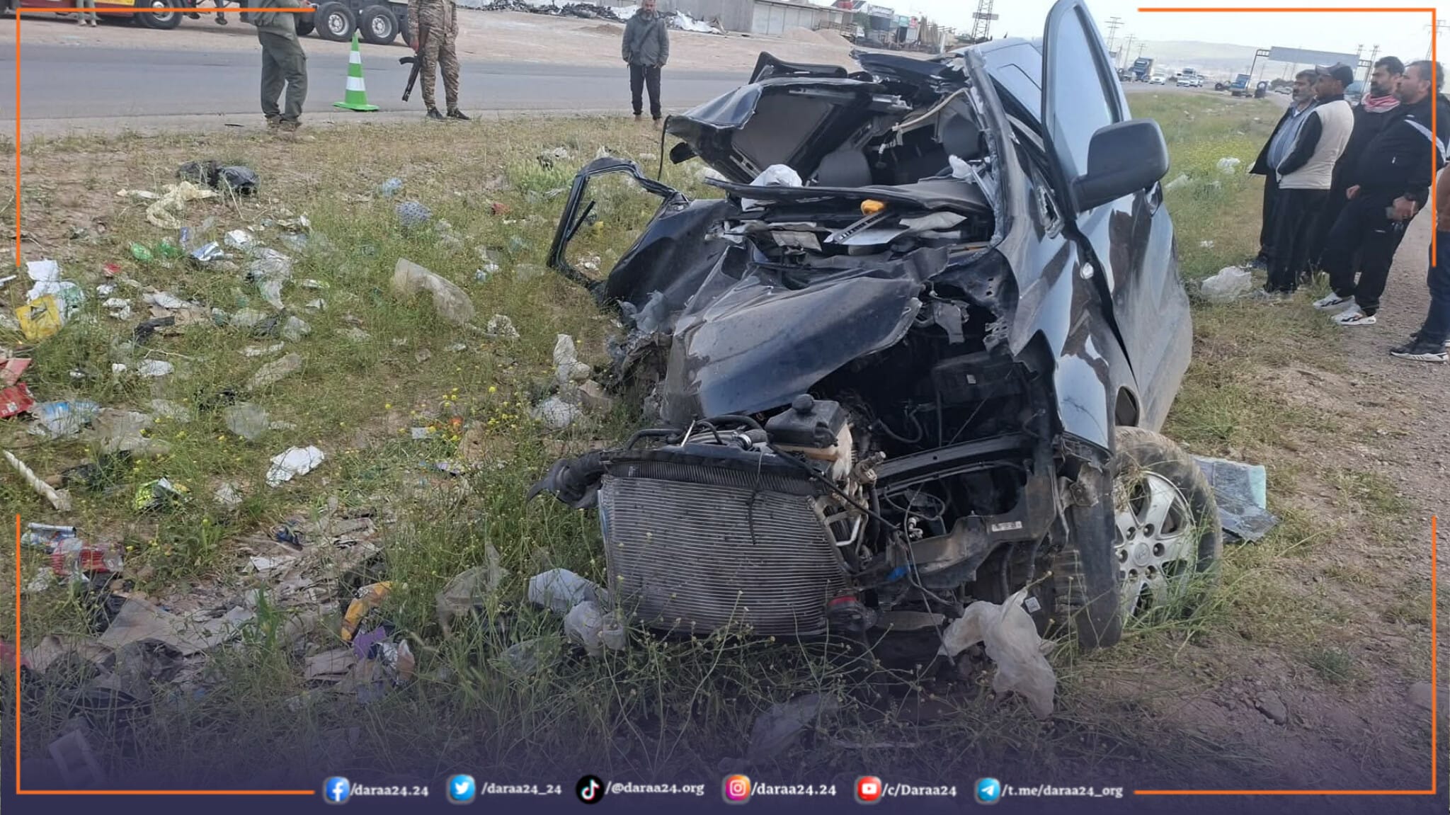 وفاة مواطن جراء حادث مروري على أوتوستراد دمشق درعا