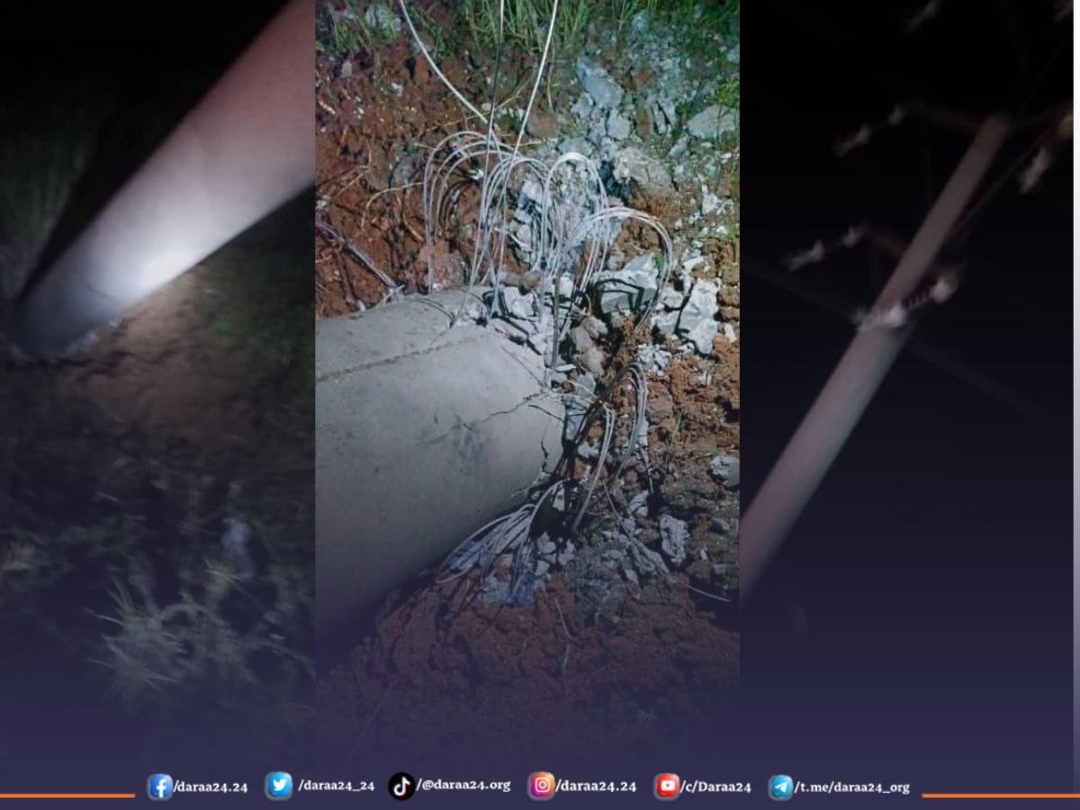 تفجير عمود كهربائي يغذي محطات ضخ مياه الشرب إلى درعا