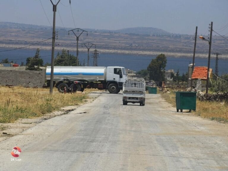 محيط قاعدة عسكرية للاحتلال الإسرائيلي في قرية أم العظام بريف القنيطرة.