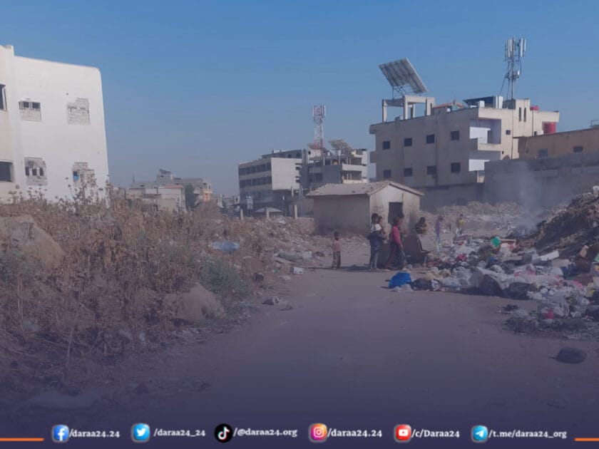 تراكم نفايات قرب المركز الثقافي في حارة العرمة2