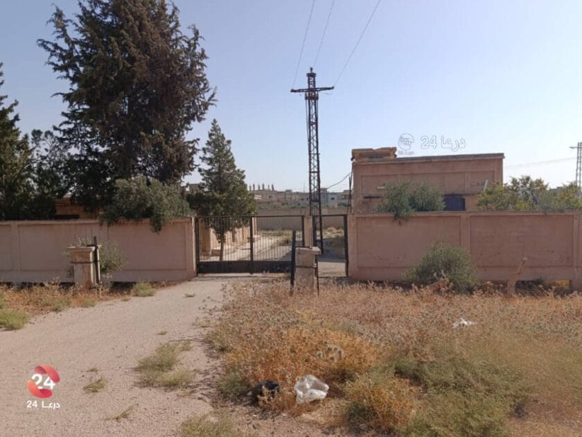 ورشة المياه في بلدة معربة في الريف الشرقي من محافظة درعا