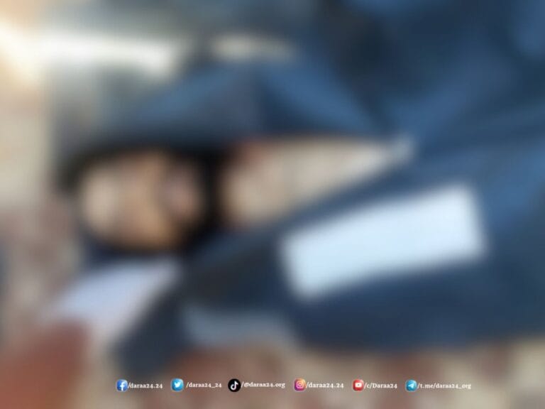 وفاة موقوف من مساكن جلين بريف درعا الغربي 1 جثمان الشاب