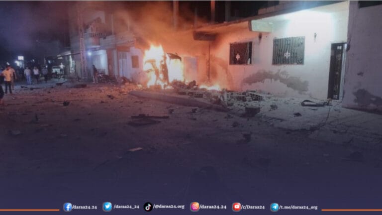 موقع منزل ياسر قطف واندلاع النيران بسيارته