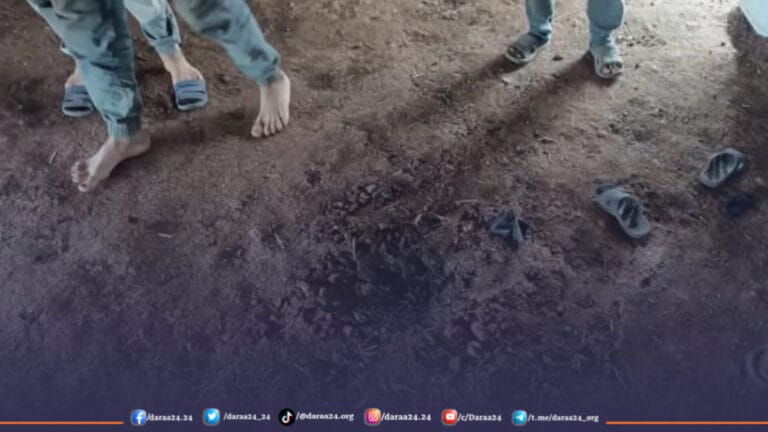 مكان انفجار مخلف حربي بطفلين